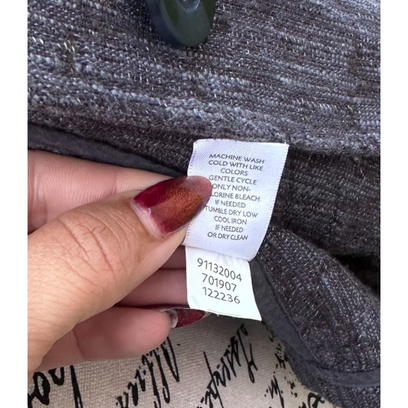 J.Jill Textured Button Front Jacket Gray and Blue Size XS Scandi Girl Stockholm - Picture 8 of 9